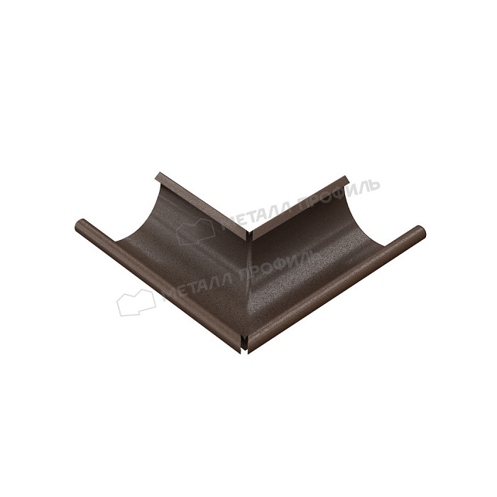 Угол желоба наружный МЕТАЛЛ ПРОФИЛЬ Foramina PUR D150 Ral 9010